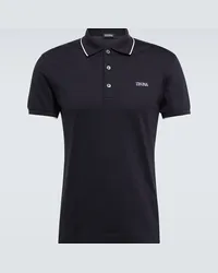 Ermenegildo Zegna Polo in misto cotone Blu