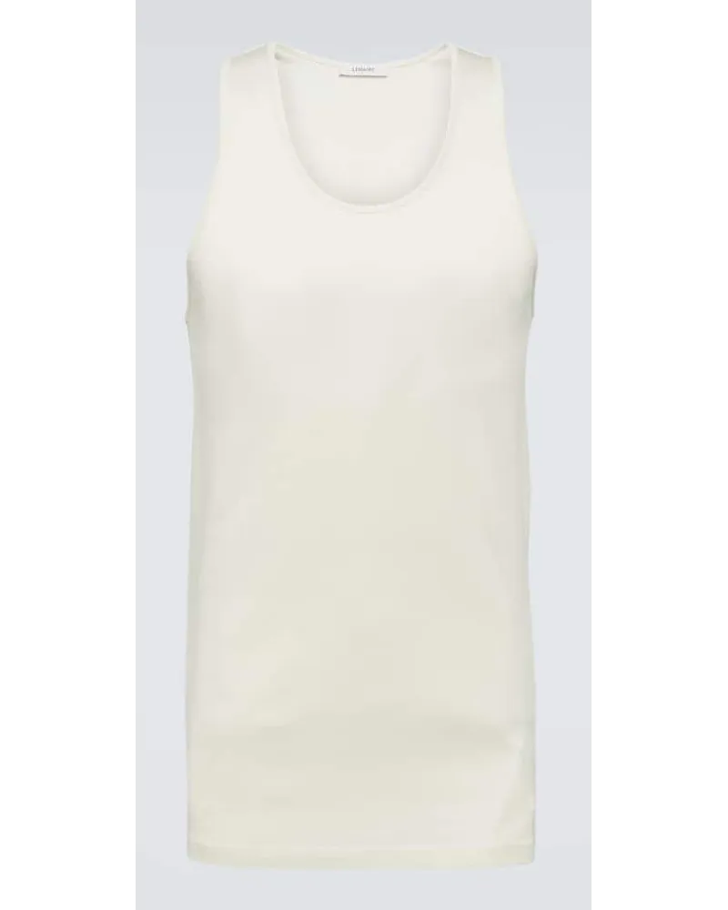 Christophe Lemaire Tank top in jersey di cotone a coste Giallo