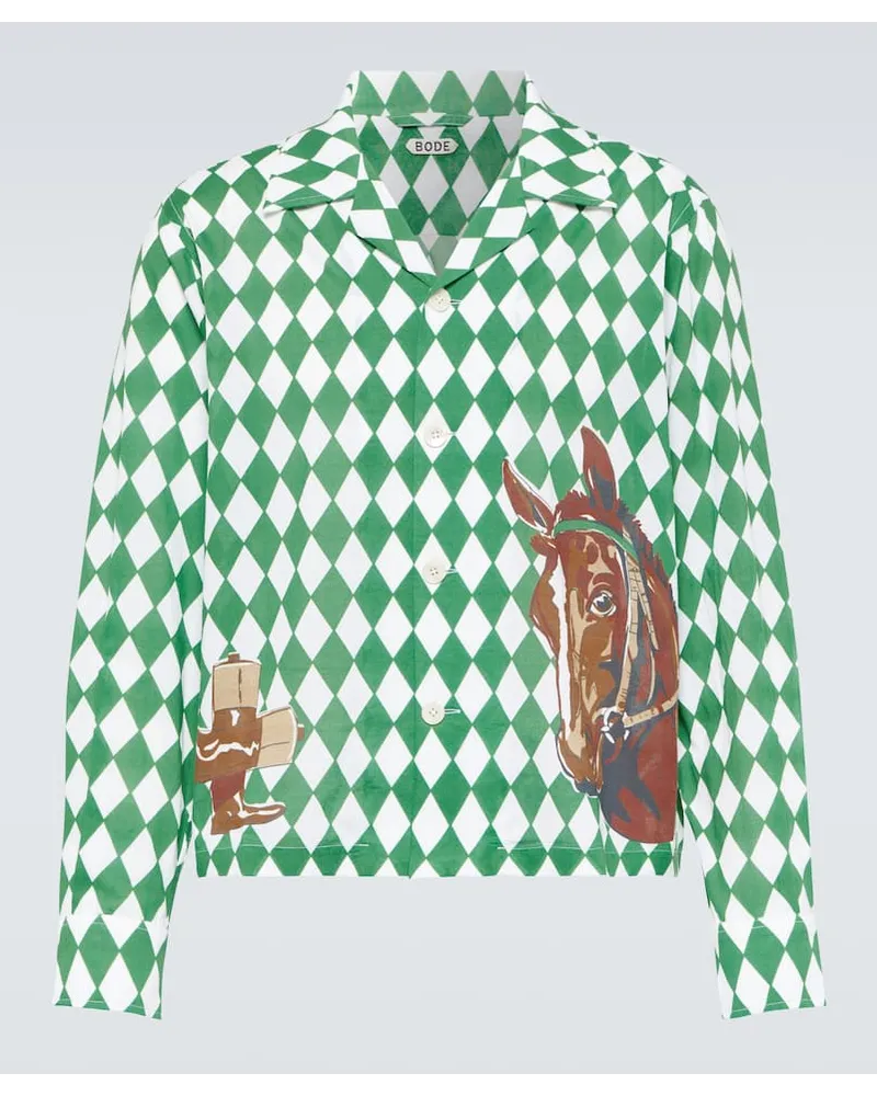 BODE Camicia Jockey in cotone con stampa Multicolore