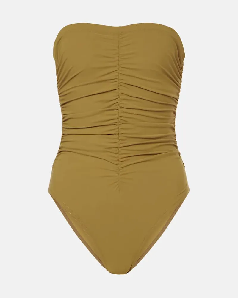 Karla Colletto Costume intero a fascia Verde