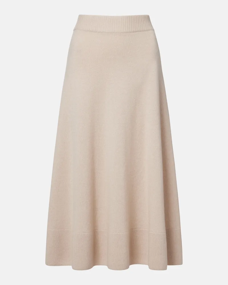 AGNONA Gonna midi in cashmere Beige