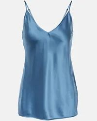 Max Mara Leisure - Top Lucca in misto seta Blu