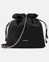 Aquazzura Pochette Christy in grosgrain Nero