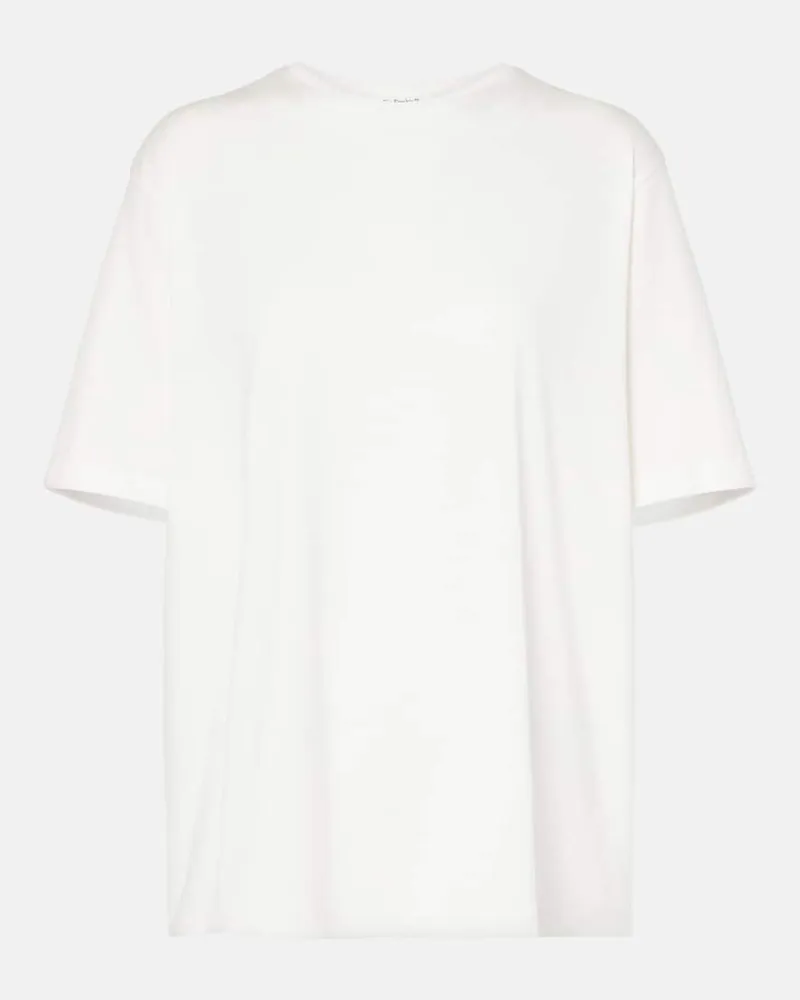 FRANKIE Shop T-shirt Harper in jersey di cotone Bianco