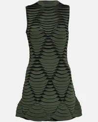 Alaïa Alaïa Miniabito in maglia effetto serpente Verde