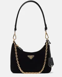 Prada Borsa Re-Edition Small in velluto Nero