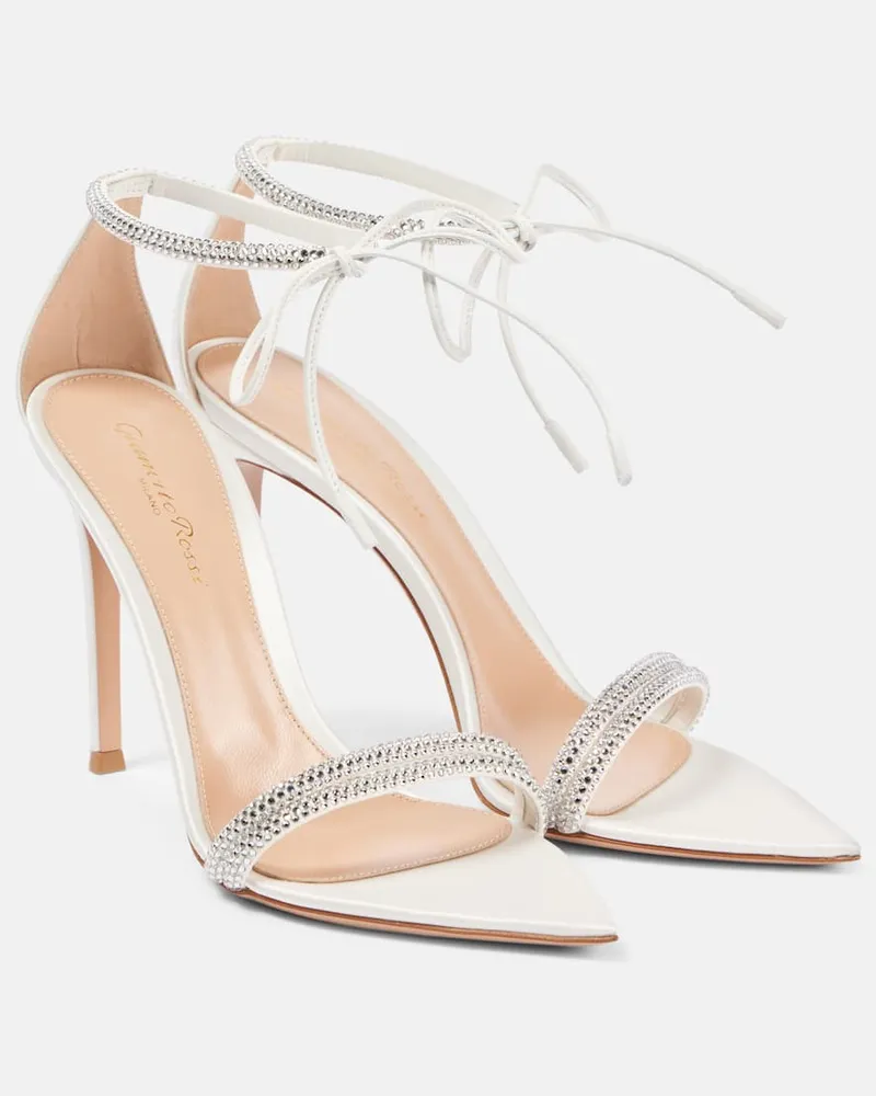 Gianvito Rossi Bridal - Sandali Montecarlo 105 con cristalli Bianco