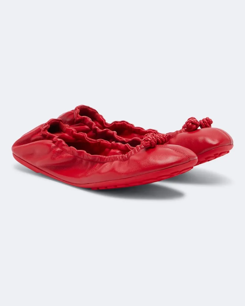 Bottega Veneta Ballerine Fantasmina in pelle Rosso
