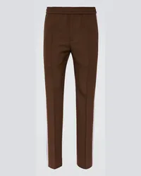 Gucci Pantaloni regular in drill Marrone