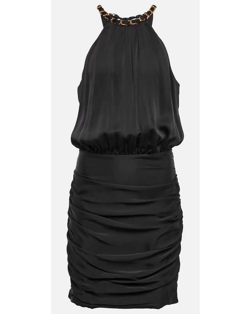 Veronica Beard Miniabito in misto seta Nero
