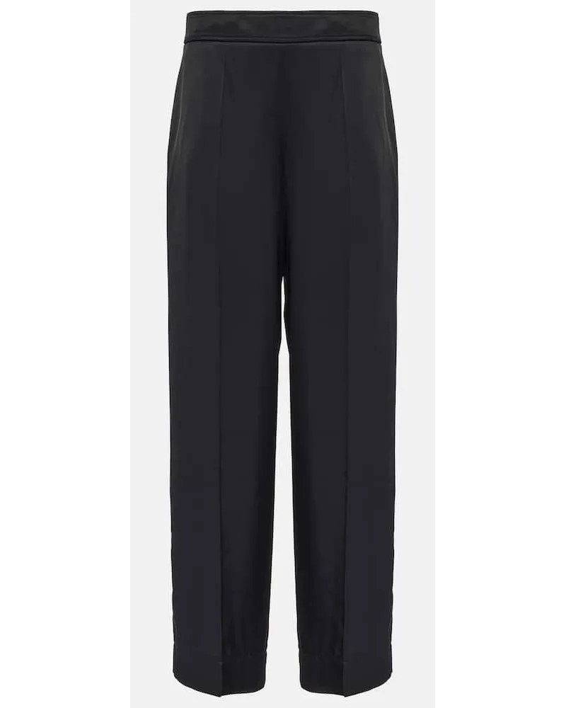 Jil Sander Pantaloni a gamba larga e vita alta Blu