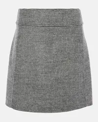 Max Mara Minigonna Stone in misto lana e mohair Nero