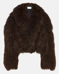 Magda Butrym Giacca in shearling Marrone