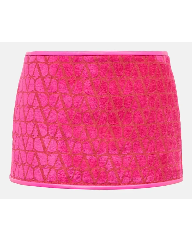 Valentino Garavani Minigonna Toile Iconographe in velluto Rosa