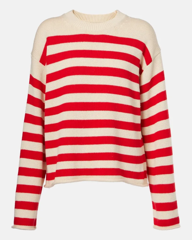 Velvet Pullover Lex in cotone e cashmere Bianco