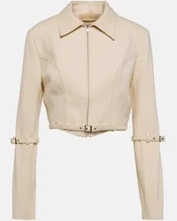 Aya Muse Giacca di jeans cropped Tuxis Bianco