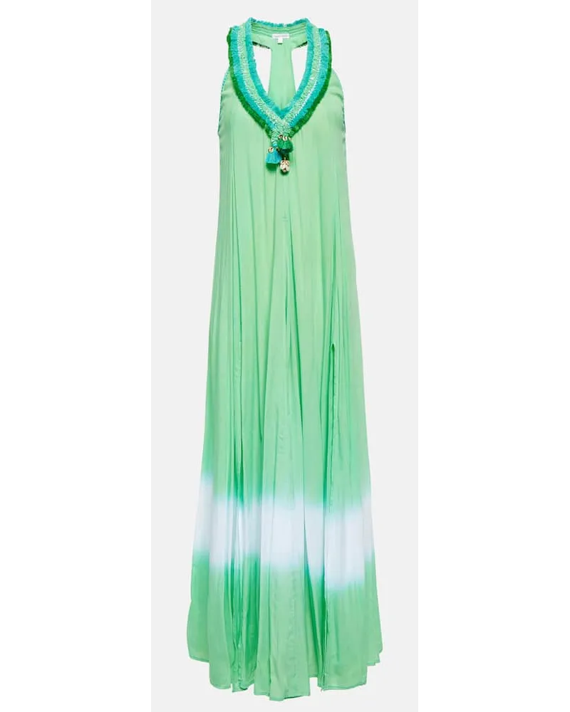 Poupette St Barth Abito lungo Nava tie-dye Verde