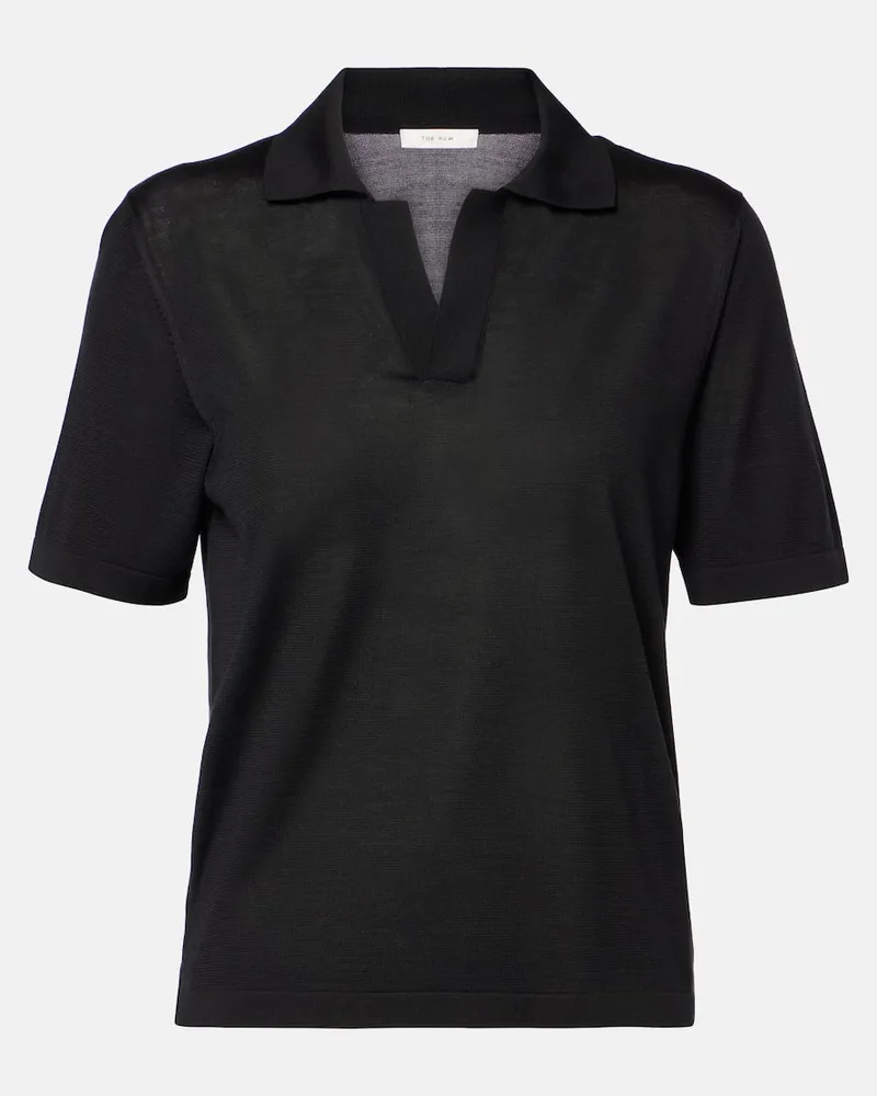The Row Polo Julianna in seta Nero