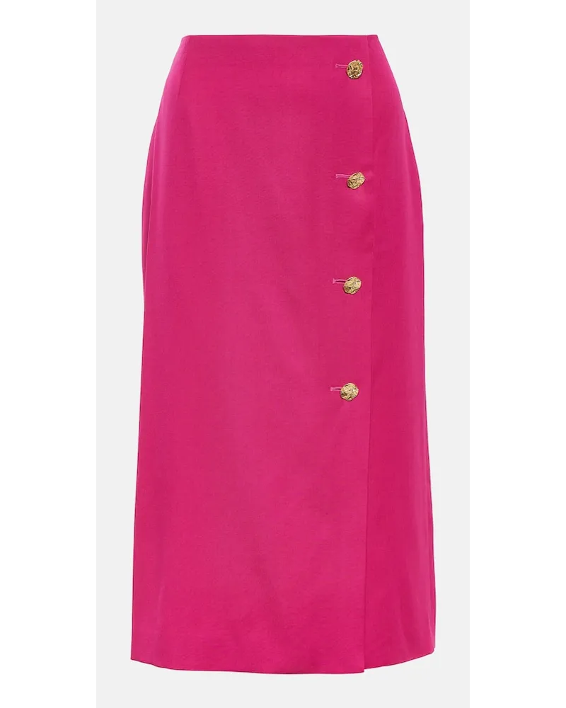 Nina Ricci Gonna a tubino midi in lana Rosa