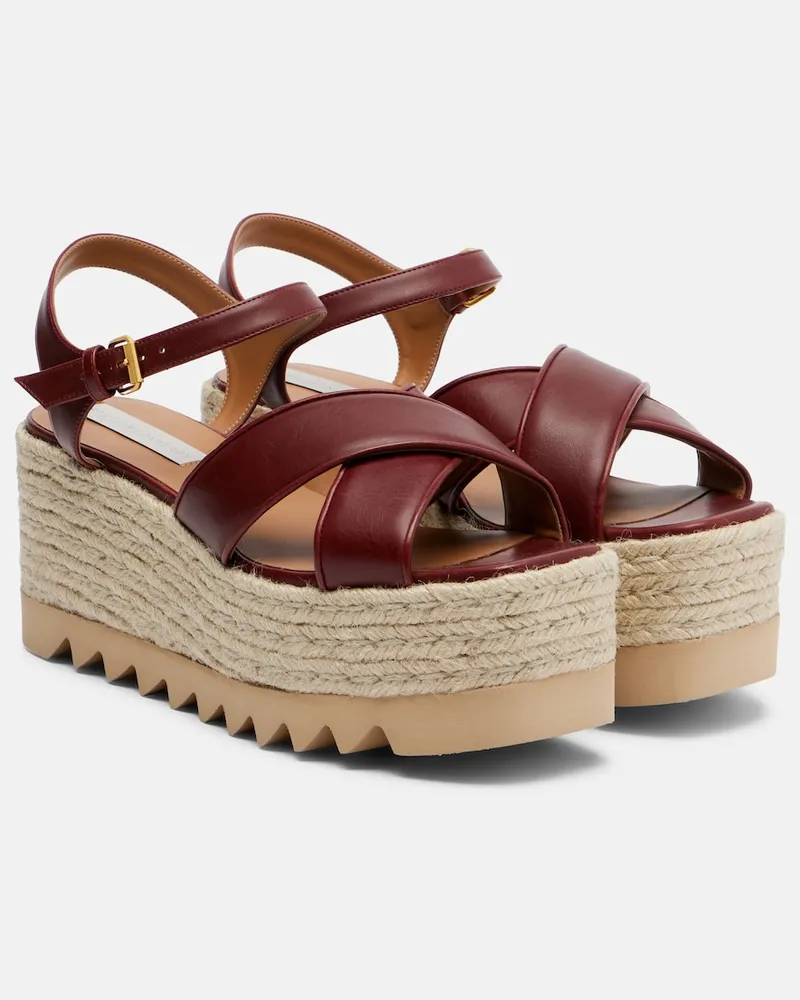 Stella McCartney Sandali Elyse platform Borgogna