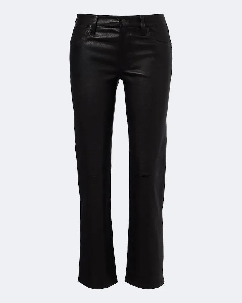 Frame Denim Pantaloni slim The Leather Cigarette in pelle Nero