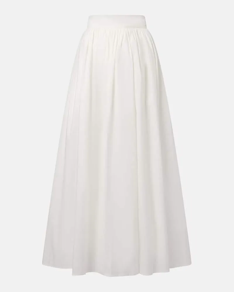 Adriana Degreas Gonna lunga in cotone Bianco
