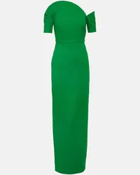 Roland Mouret Abito lungo in lana e seta Verde