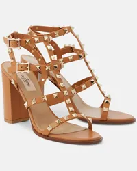 Valentino Garavani Sandali Rockstud 90 in pelle Beige