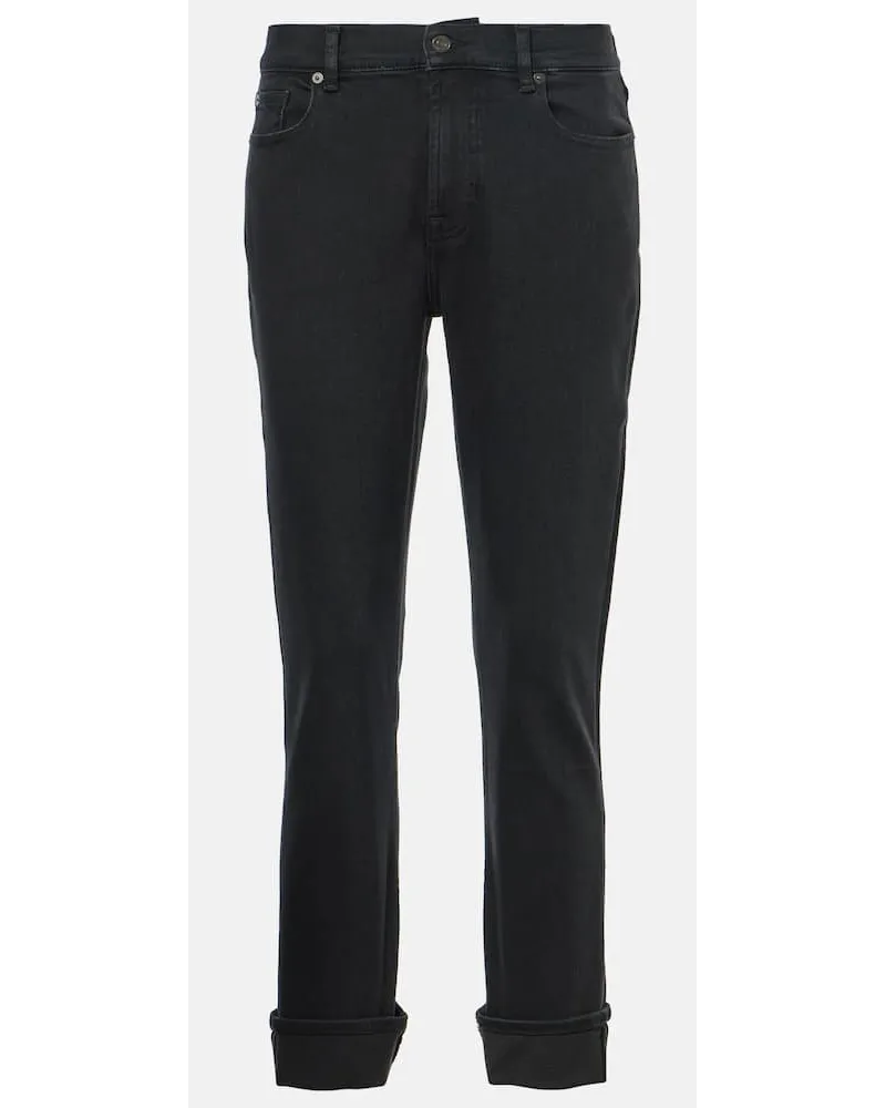 7 for all mankind Jeans Relaxed Skinny a vita media Nero