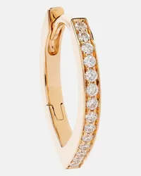 Repossi Orecchino singolo Antifer in oro rosa 18kt con diamanti Oro