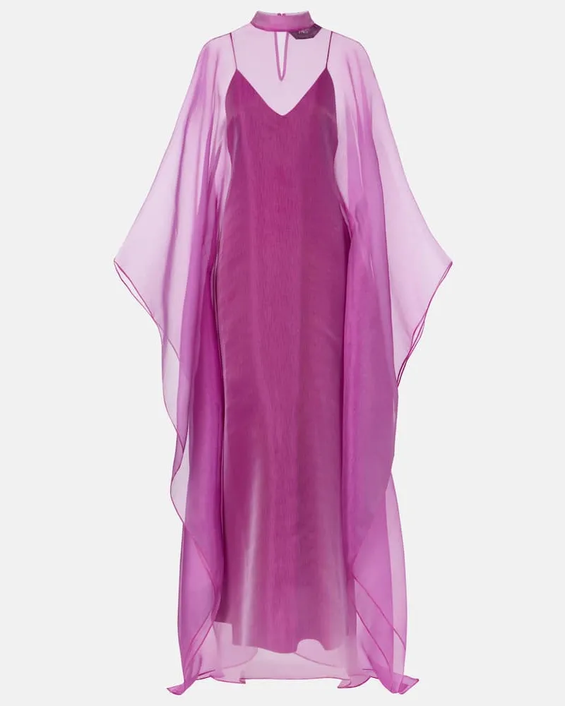 Taller Marmo Abito lungo Sphinx in organza Viola