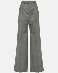 Saint Laurent Pantaloni a quadri a gamba larga Multicolore