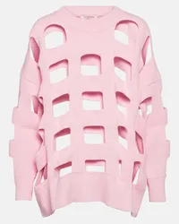 Valentino Garavani Pullover in lana con cut-out Rosa