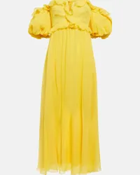 Giambattista Valli Abito midi in seta Giallo