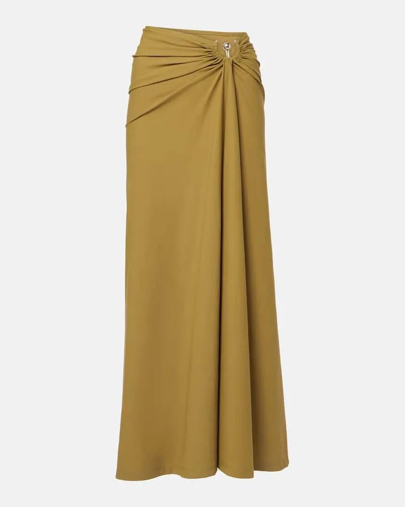 Christopher Esber Gonna lunga con ruches Verde