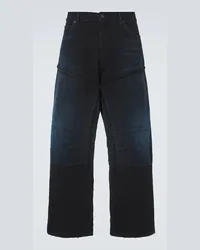 Balenciaga Jeans a gamba larga Double Knee Blu