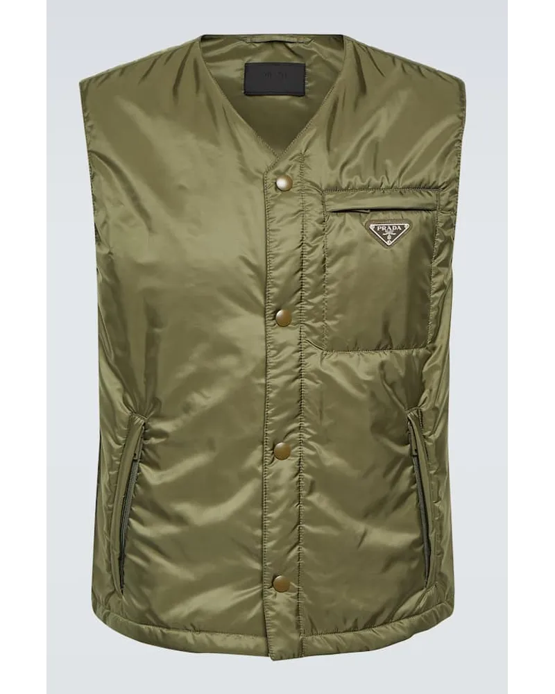Prada Gilet imbottito Verde
