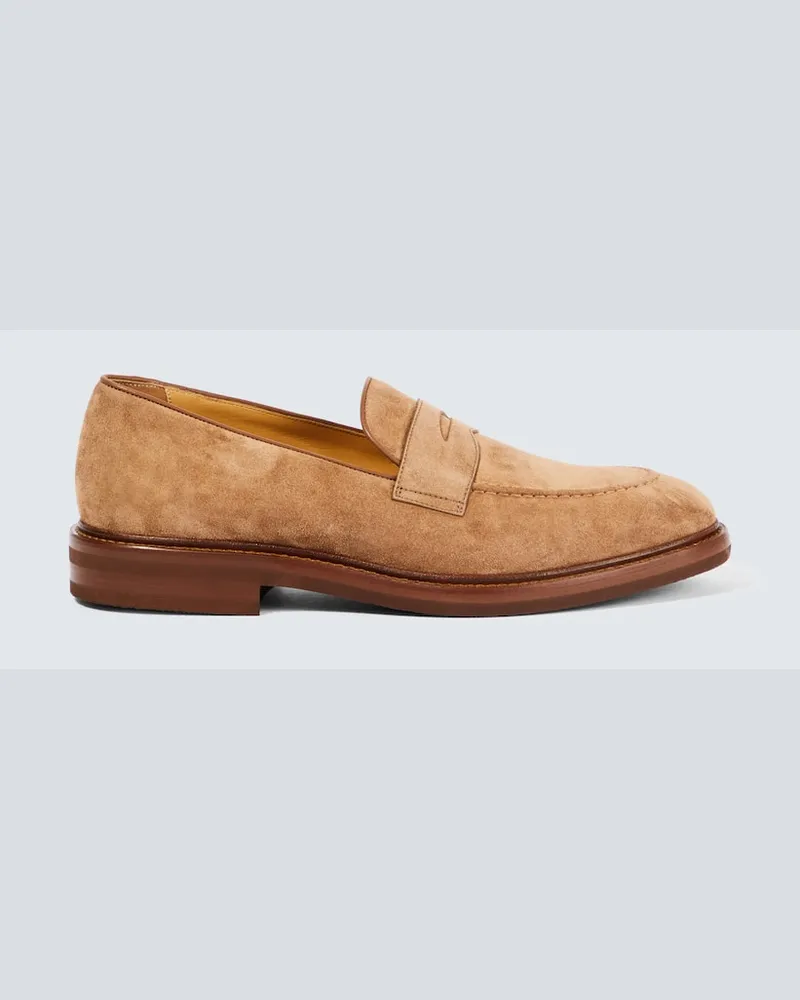 Brunello Cucinelli Mocassini in suede Marrone