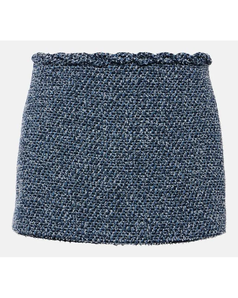 Valentino Garavani Minigonna in tweed Blu