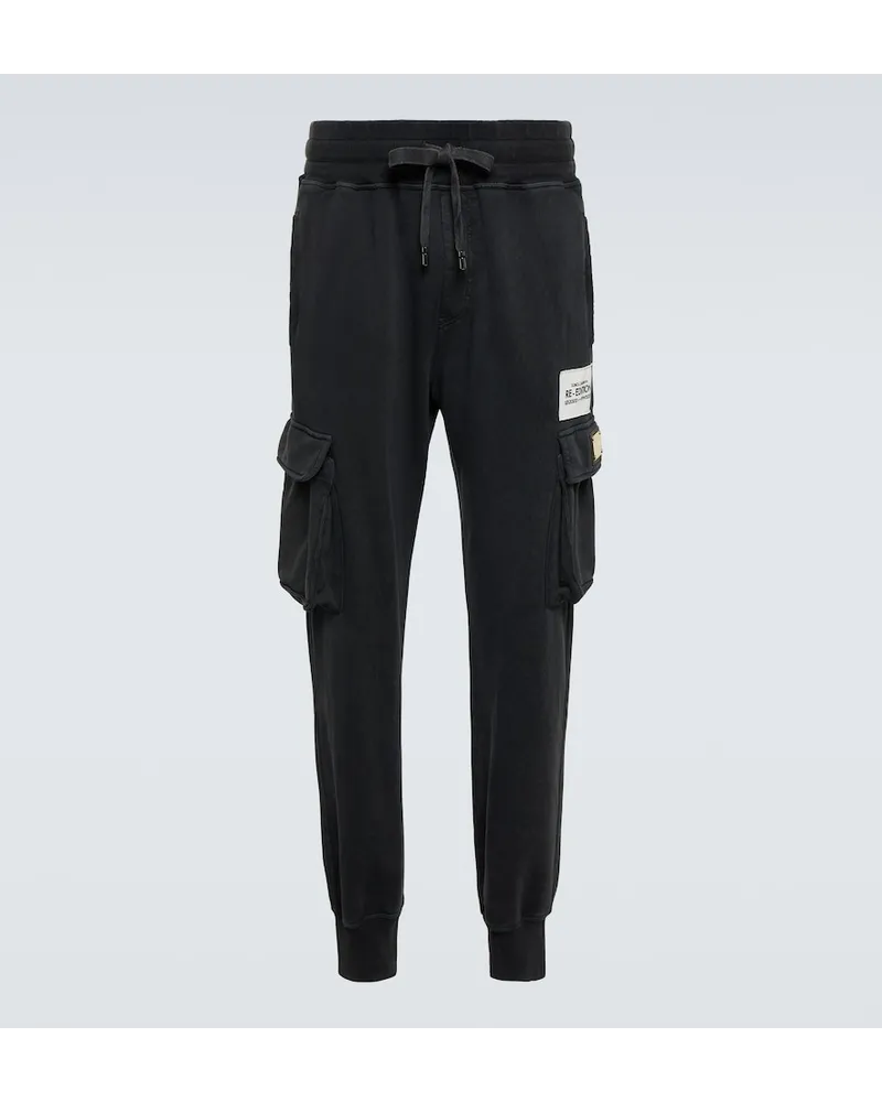 Dolce & Gabbana Pantaloni cargo tapered con logo Multicolore