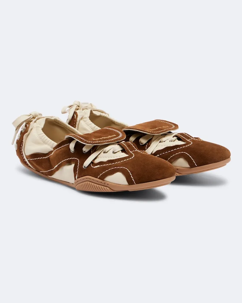 Acne Studios Sneakers in pelle e suede Marrone
