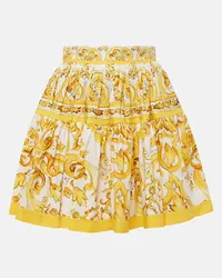 Dolce & Gabbana Minigonna Majolica in cotone Giallo