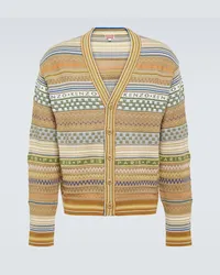 Kenzo Cardigan Fair Isle in cotone Beige