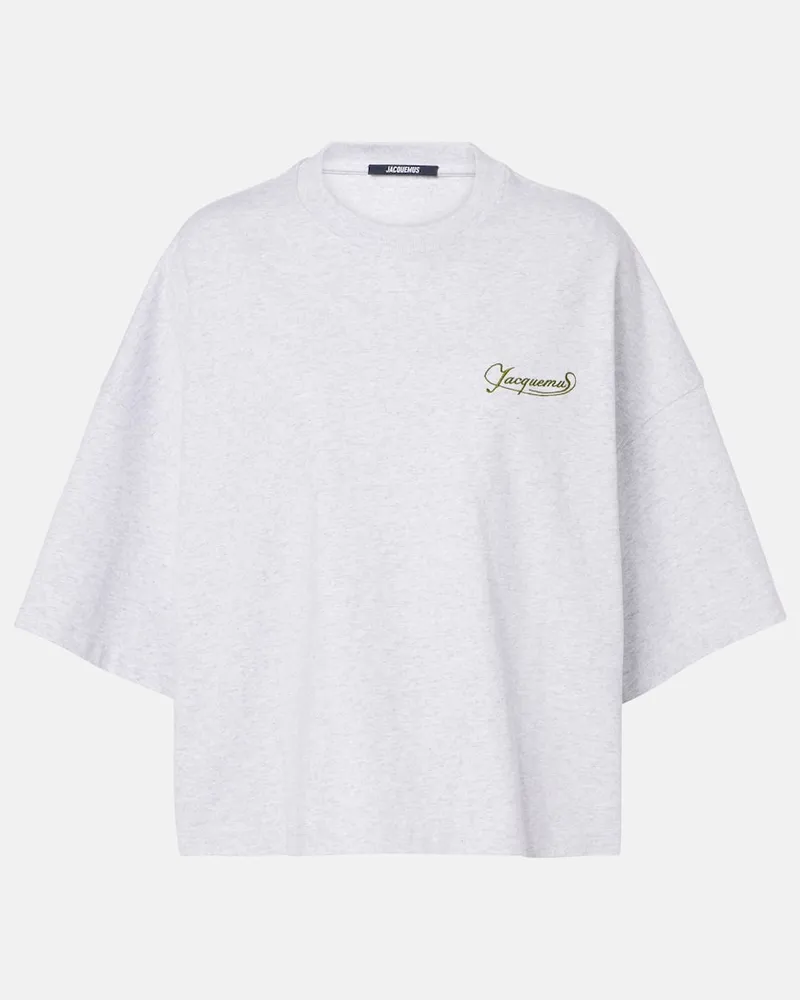 Jacquemus T-shirt oversize Corto in cotone Grigio