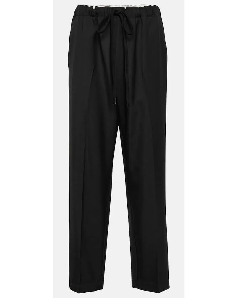 Maison Margiela Pantaloni tapered in misto lana Nero