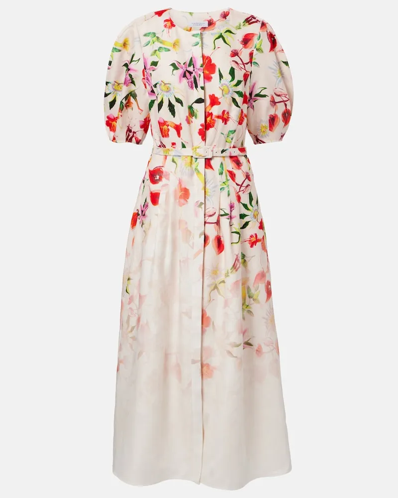 Gabriela Hearst Abito midi Ignis in lino con stampa floreale Multicolore