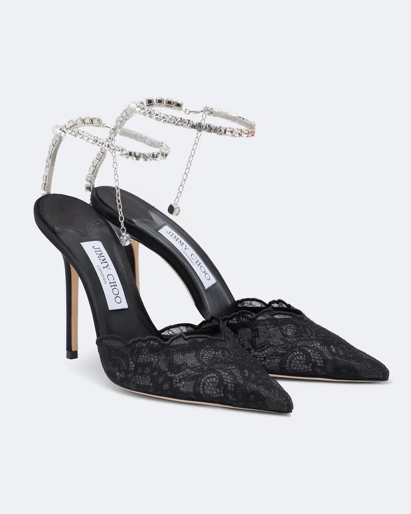 Jimmy Choo Pumps Saeda in pizzo Nero