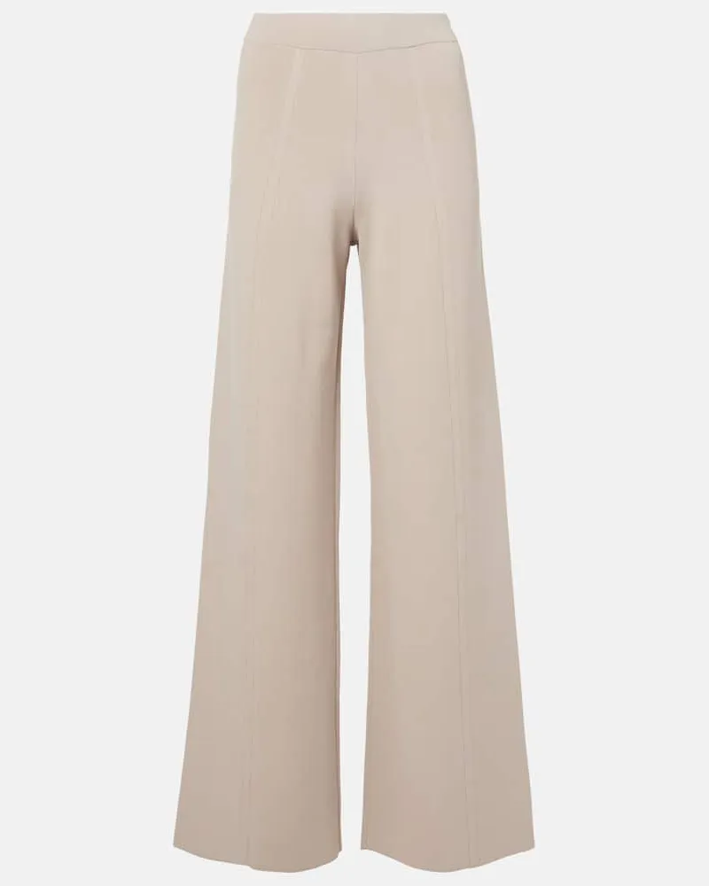 Max Mara Pantaloni a gamba larga Assiro in crÃªpe Beige