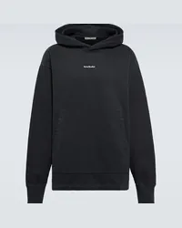 Acne Studios Felpa in pile di cotone con cappuccio Nero