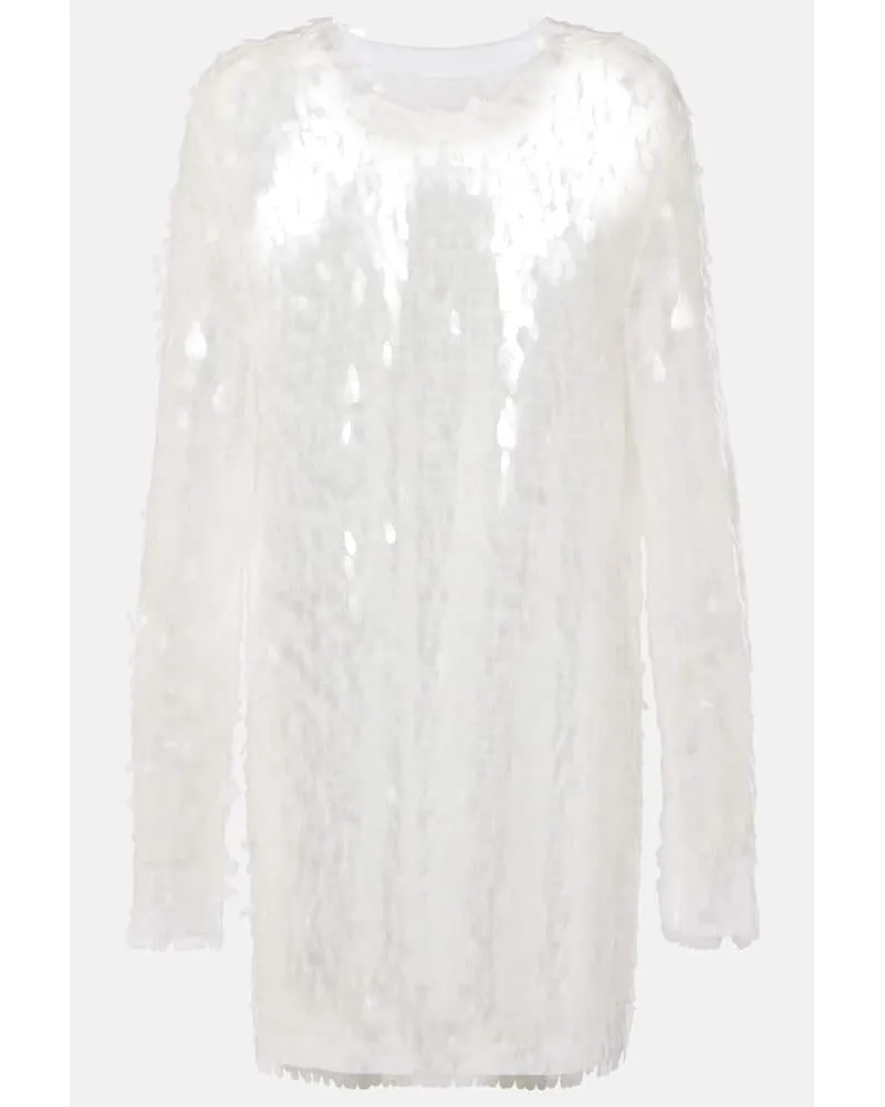 Norma Kamali Miniabito con paillettes Bianco
